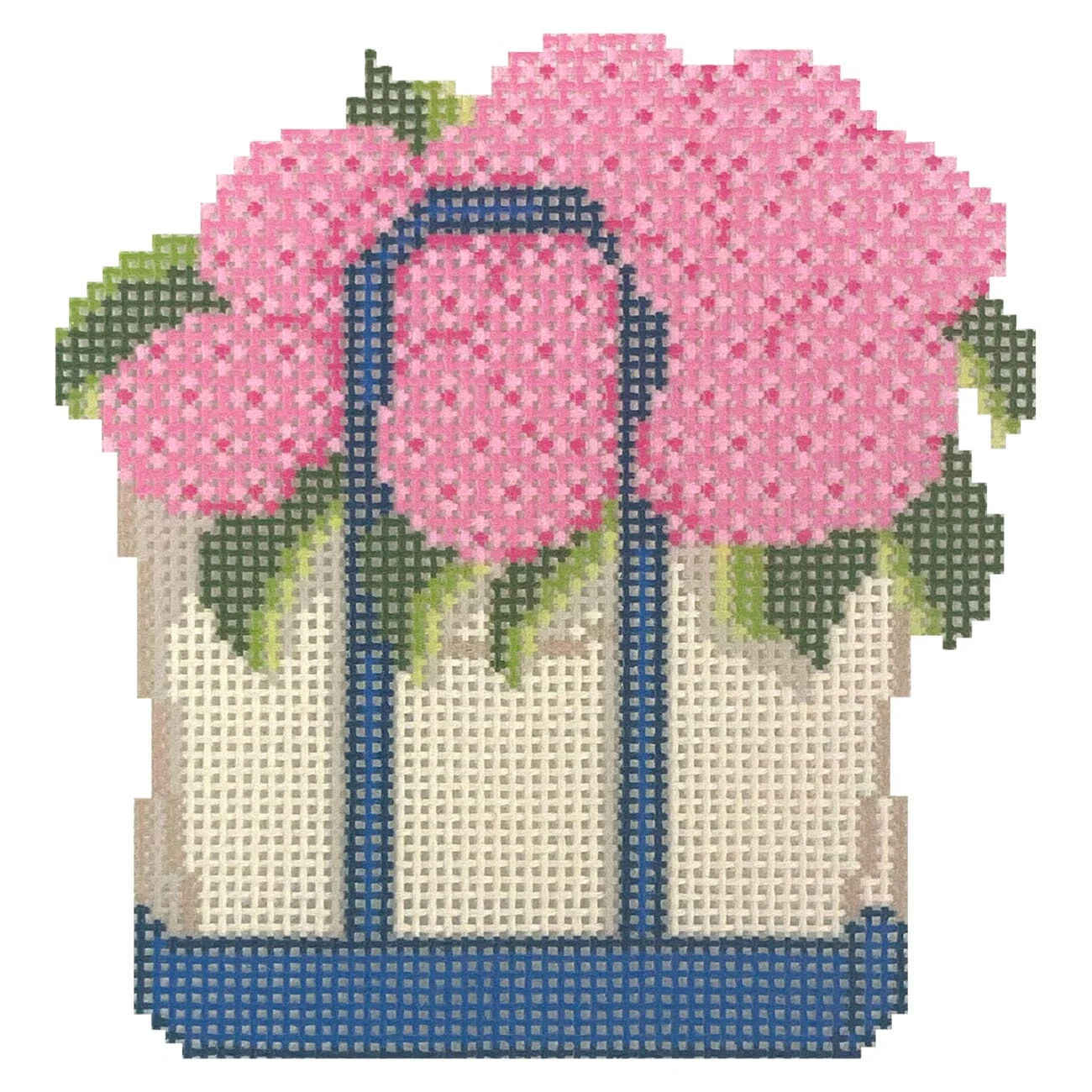 Blooming Hydrangea Tote Ornament - Pink - Day 9