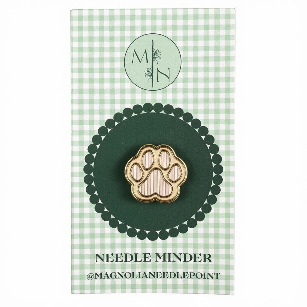 Pink Striped Paw Needle Minder