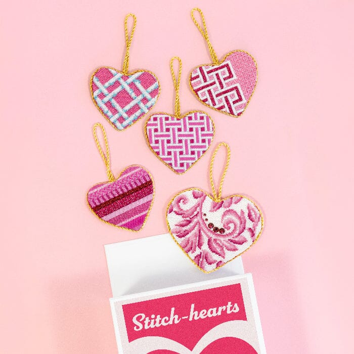 Pink Ombre Medium Heart with Stitch Suggestions
