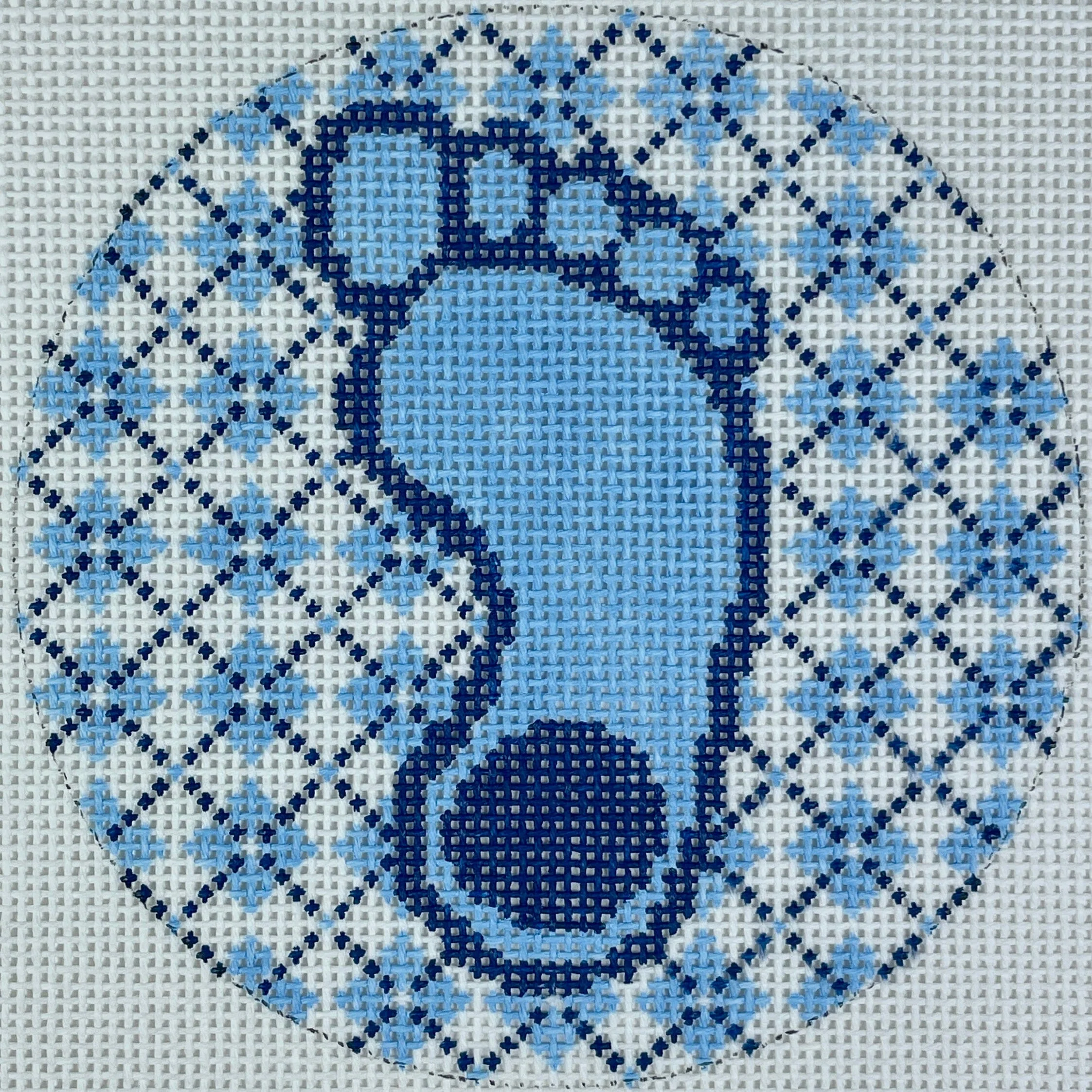 UNC Tar Heel Argyle Round