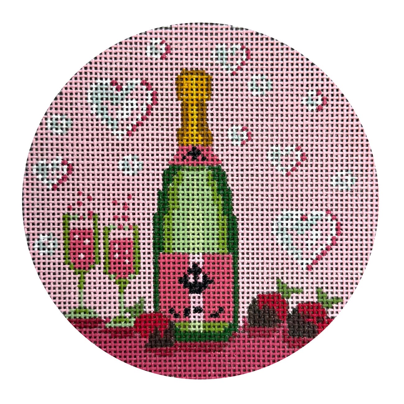 February Champagne Round w/ Stitch Guide