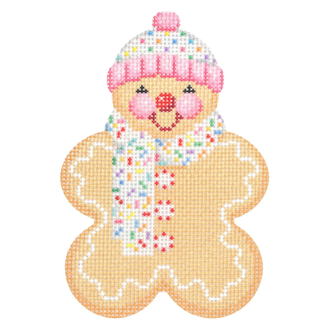 Gingerbread Friends - Multi Sprinkles Scarf with Stitch Guide
