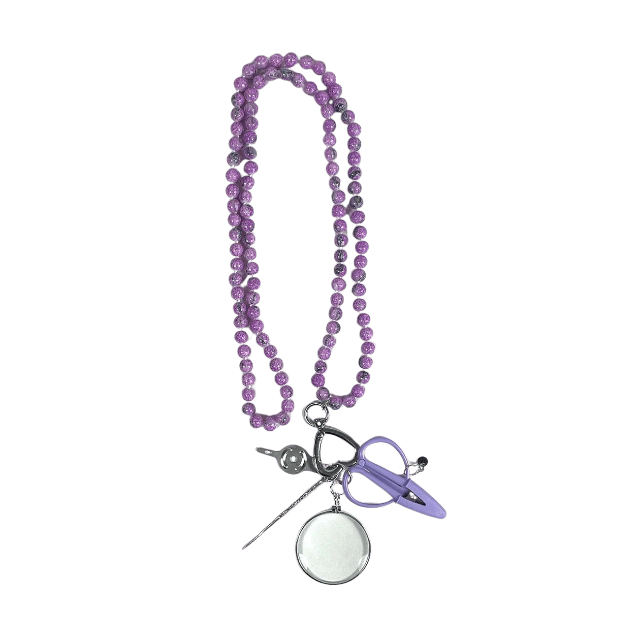 Gemstone Chatelaine Necklace - Lush Lavender 2 Gemstone Chatelaine Necklace - Lush Lavender