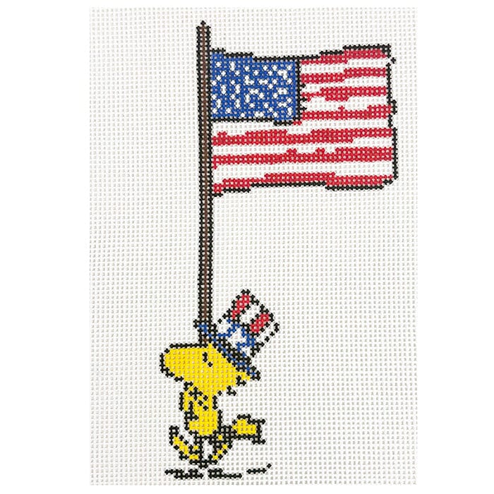 Woodstock with USA Flag