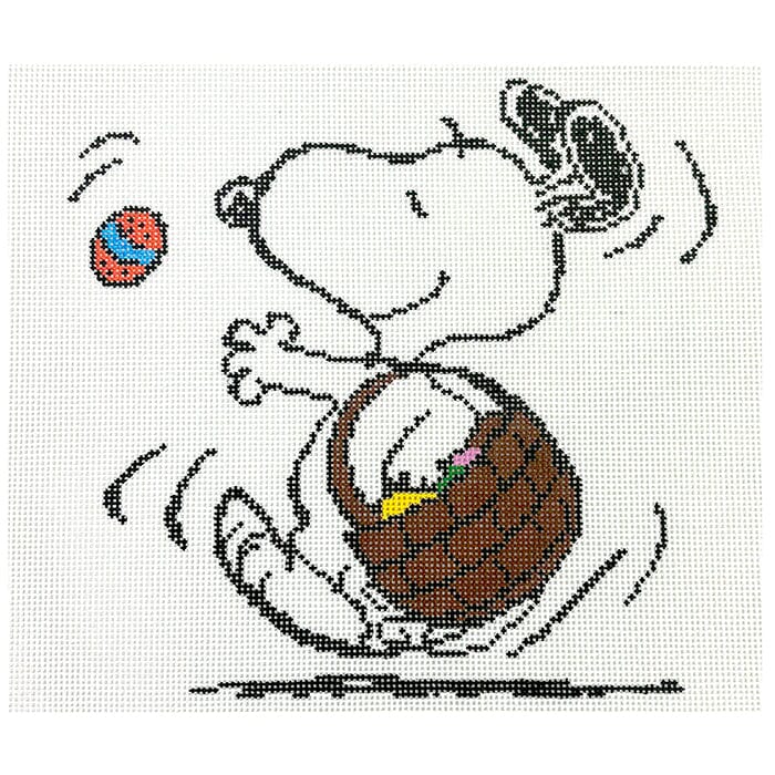 Snoopy Dancing with Easter Basket
