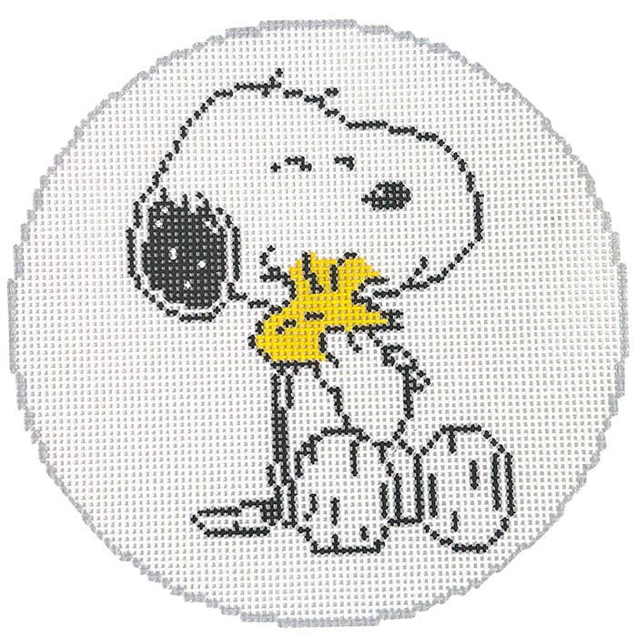 Snoopy Hugging Woodstock Round