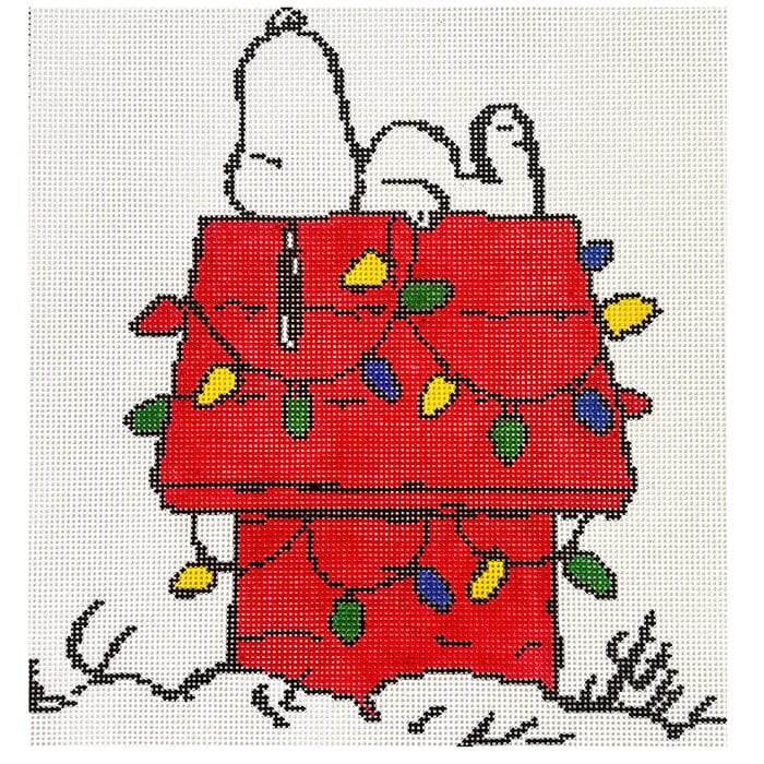 Snoopy on Lit Doghouse on 18