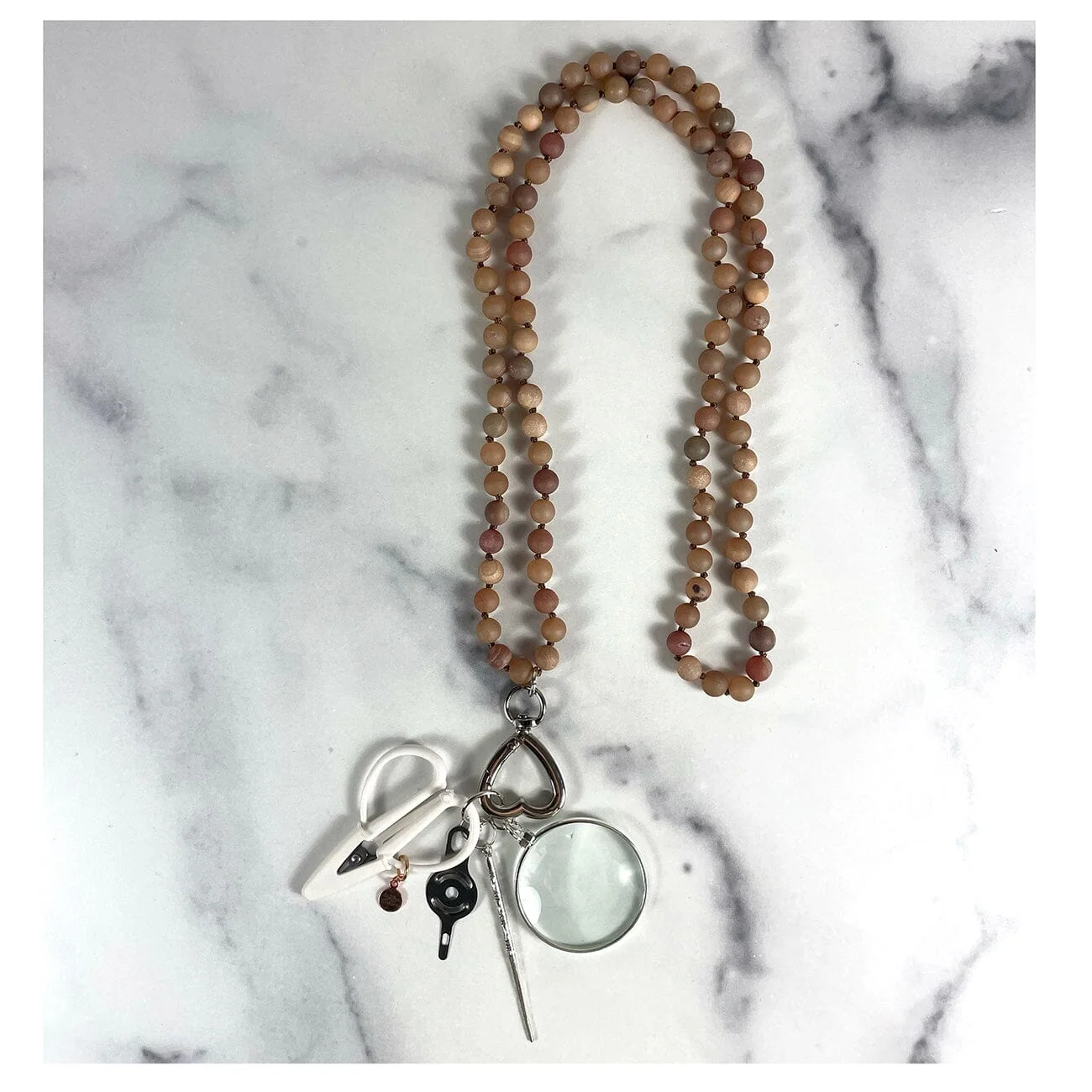 Gemstone Chatelaine Necklace - Matte Sparkle