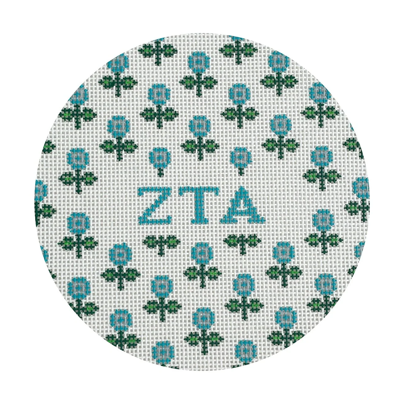 Allover Floral Round - Zeta Tau Alpha