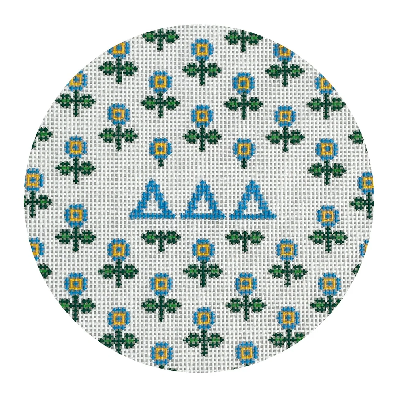Allover Floral Round - Delta Delta Delta
