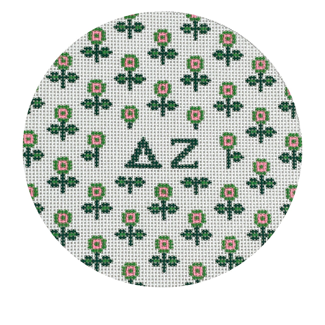 Allover Floral Round - Delta Zeta