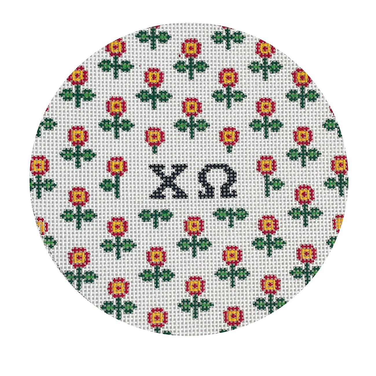 Allover Floral Round - Chi Omega